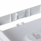 Plafoniera quadrata a LED con struttura in alluminio dal design semplice