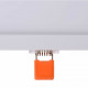 Plafoniera quadrata a LED con struttura in alluminio dal design semplice
