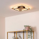 Plafoniera quadrata in metallo con doppio diffusore a led