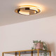 Plafoniera rotonda in metallo con doppio diffusore a led