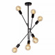 Plafoniera con struttura in metallo dal design moderno con 6 diffusori