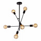 Plafoniera con struttura in metallo dal design moderno con 6 diffusori