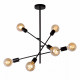 Plafoniera con struttura in metallo dal design moderno con 6 diffusori