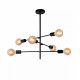 Plafoniera con struttura in metallo dal design moderno con 6 diffusori