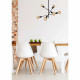 Plafoniera con struttura in metallo dal design moderno con 6 diffusori