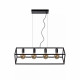 Sospensione con 4 lampadine con struttura in metallo dalle linee moderne