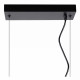 Sospensione con 4 lampadine con struttura in metallo dalle linee moderne