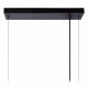 Sospensione grande con struttura in metallo con 6 lampadine dalle linee moderne