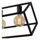 Sospensione grande con struttura in metallo con 6 lampadine dalle linee moderne