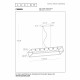 Sospensione grande con struttura in metallo con 6 lampadine dalle linee moderne