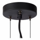 Sospensione grande in metallo con diffusore in vetro dal design moderno