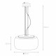 Sospensione grande in metallo con diffusore in vetro dal design moderno