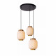 Sospensione in metallo con 3 diffusori in porcellana dal design elegante