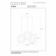 Sospensione in metallo con 3 diffusori in porcellana dal design elegante