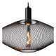 Sospensione singola con diffusore in metallo intrecciato dal design moderno