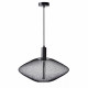 Sospensione singola con diffusore in metallo intrecciato dal design moderno