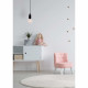 Sospensione singola con struttura in pvc dallo stile semplice e moderno