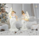 Angioletto con piume e abete e LED con decorazioni natalizie