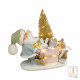 Decorazione natalizia Santa Claus in resina con LED