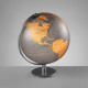 Mappamondo illuminato con base in acciaio d.25