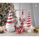 Statuina con Santa Claus in resina con decori natalizi