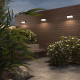 Applique LED da esterno in alluminio con diffusore orizzontale in acrilico