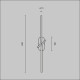 Applique a muro a LED con struttura in metallo dal design moderno