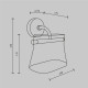 Applique da parete a LED in metallo con diffusore in vetro dal design moderno