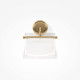 Applique da parete a LED in metallo con diffusore in vetro dal design moderno