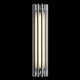 Applique da parete a led in metallo con diffusore in vetro di design elegante