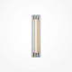 Applique da parete a led in metallo con diffusore in vetro di design elegante