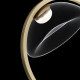 Applique da parete a LED struttura elegante in metallo e diffusore in vetro