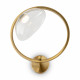 Applique da parete a LED struttura elegante in metallo e diffusore in vetro