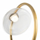 Applique da parete a LED struttura elegante in metallo e diffusore in vetro