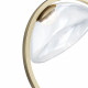 Applique da parete a LED struttura elegante in metallo e diffusore in vetro