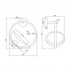 Applique da parete a LED struttura elegante in metallo e diffusore in vetro
