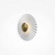 Applique da parete a LED struttura in metallo e paralume in vetro