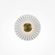 Applique da parete a LED struttura in metallo e paralume in vetro