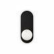 Applique da parete con base in metallo e diffusore a boccia in vetro