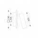 Applique da parete con diffusore a led struttura in alluminio dal design moderno