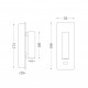 Applique da parete con diffusore a led struttura in metallo dal design moderno
