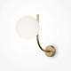 Applique da parete con diffusore in vetro a boccia in stile moderno