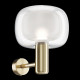 Applique da parete elegante con struttura in metallo e diffusore in vetro