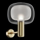 Applique da parete elegante con struttura in metallo e diffusore in vetro