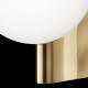 Applique da parete elegante con struttura in metallo e paralume in vetro