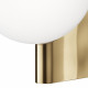 Applique da parete elegante con struttura in metallo e paralume in vetro