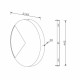 Applique da parete grande a LED struttura in metallo e diffusore in acrilico
