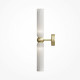 Applique da parete grande doppio diffusore in vetro dal design elegante