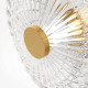Applique da parete grande in metallo e diffusore rotondo a led