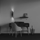 Applique da parete in alluminio con doppio diffuosre a led dal design moderno